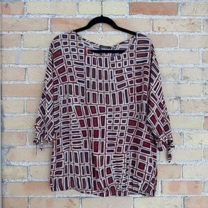Nile Brown and Navy Blue Blouse